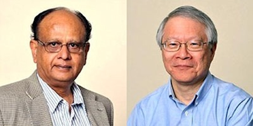 Researchers in the labs of Ashok Kulkarni (left) and  Ken Yamada (right) discovered that blocking Cdk5 blunted pain signaling in mice