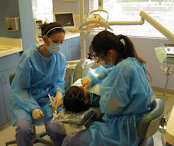 University of California, Los Angeles dental students Shahrzad Morim and Stephanie Lee