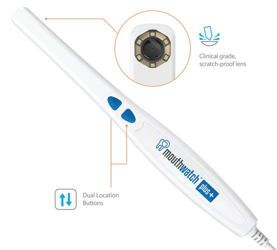 The MouthWatch Plus+ intraoral camera. Image courtesy of MouthWatch.