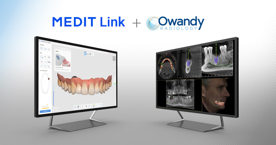 Owandy Radiology QuickVision 3D implant planning software and the Medit Link dental platform